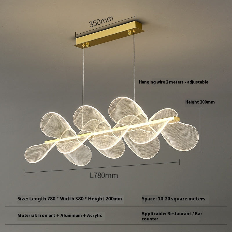Italian Minimalist Acrylic Chandelier - Modern Bedroom Ceiling Light