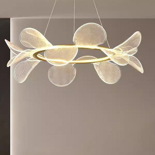 Italian Minimalist Acrylic Chandelier - Modern Bedroom Ceiling Light