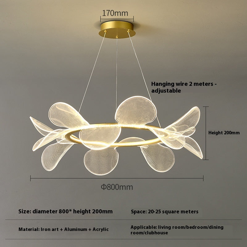 Italian Minimalist Acrylic Chandelier - Modern Bedroom Ceiling Light