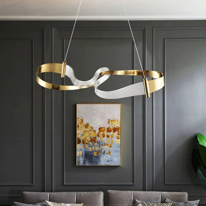 Modern Streamer Chandelier - Creative Ceiling Light for Living Room & Dining