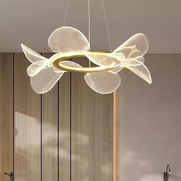 Italian Minimalist Acrylic Chandelier - Modern Bedroom Ceiling Light